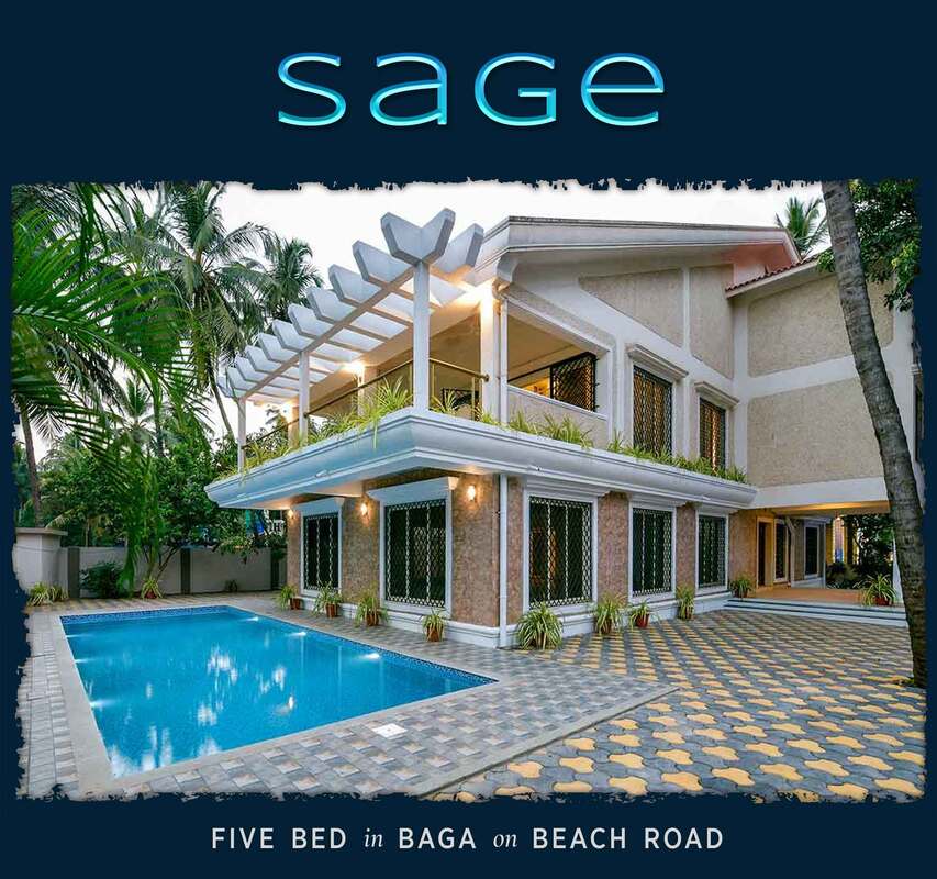 sage baga beach road villa in north goa