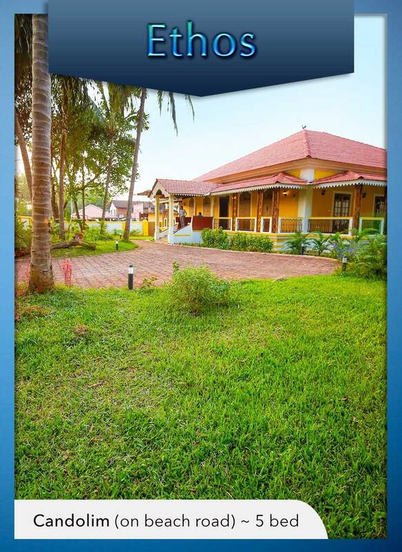 near candolim beach private pool villa called serene gardens