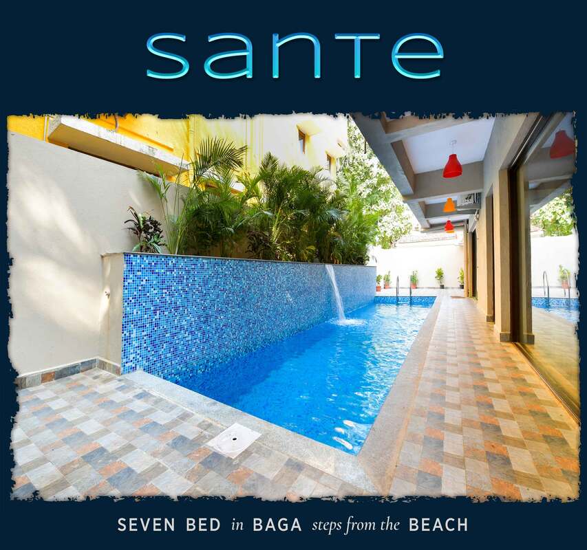 baga beach pool rent villa